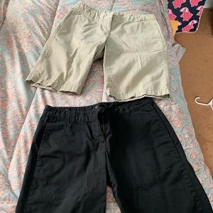 Black and Khaki Bermuda Shorts
